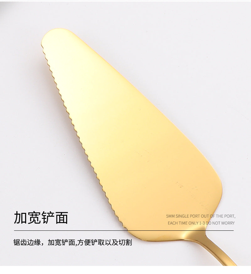 Stainless Steel Cake Knife and Spatula Set for Home Use gold Bread Knife and Spatula Restaurant Pizza Dessert Spatula Baking Utensils - 图片 19