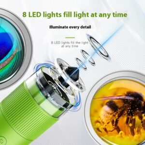 Cartoon High-Definition New Children's Digital Electronic Microscope with Screen Handheld Portable Magnifier Educational Gift In Stock