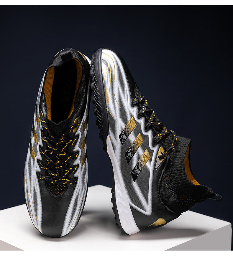 New high-top soccer shoes for men and women AG Spike TF Broken Nail Youth Student Grassland Competition Training Shoes - 图片 52