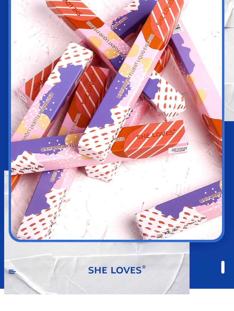 SHELOVES Eyeliner Waterproof Non-Smudge Black Brown Ultra-Fine Lower Lash Liquid Eyeliner Pen - 图片 31