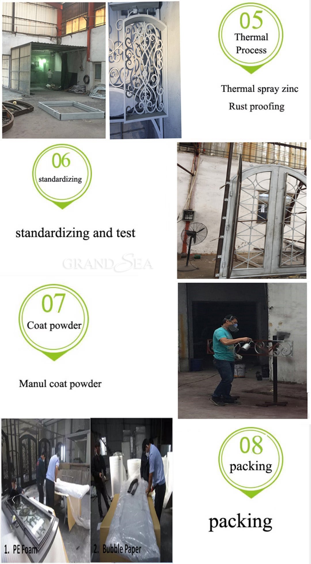 Decorative Wrought Iron Security bar Casement Window Burglar bar - 图片 17