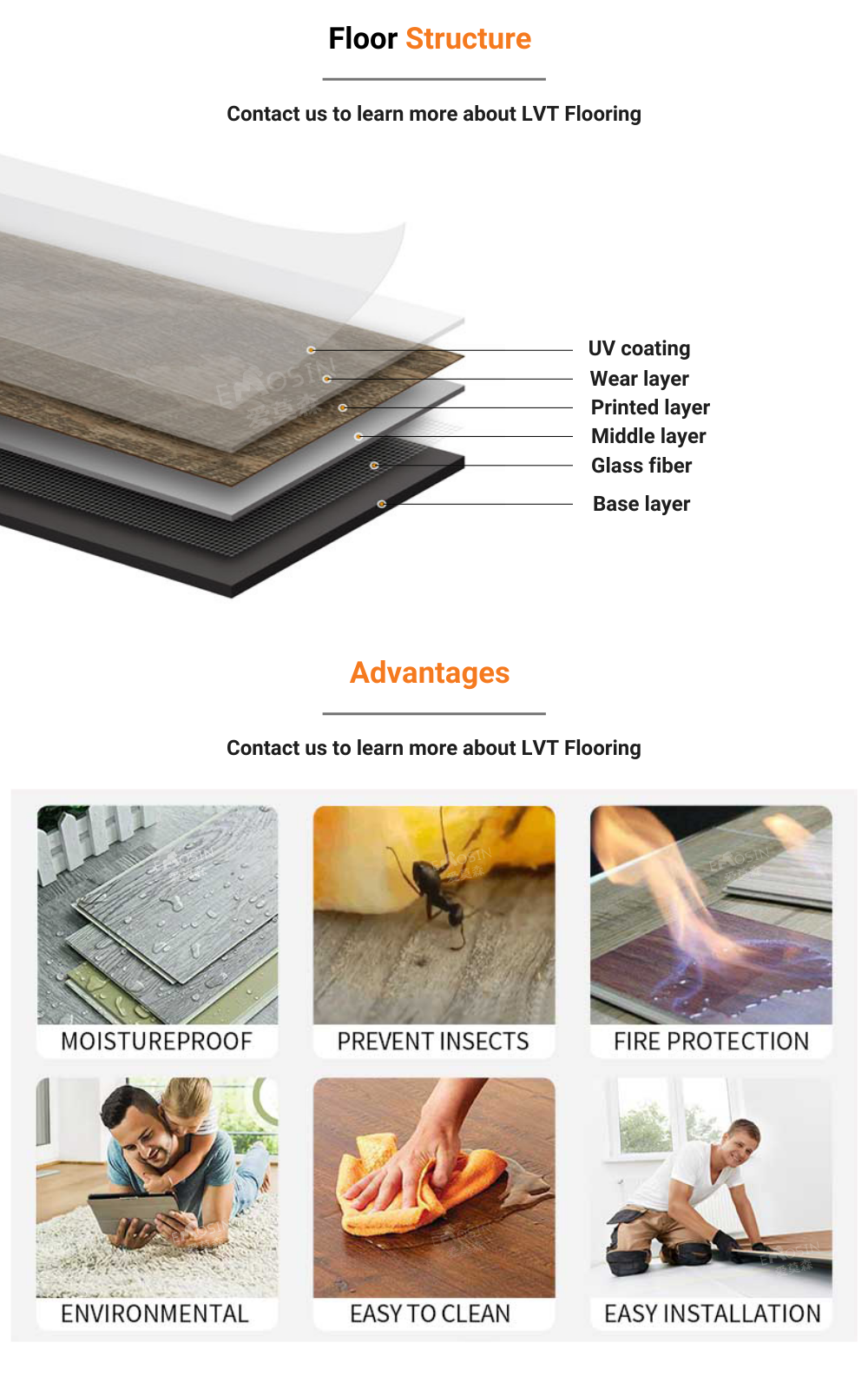 China Manufacture Popular Design Looselay 5mm Lvp Floor Loose Lay Vinyl Plank Lvt Flooring - 图片 19