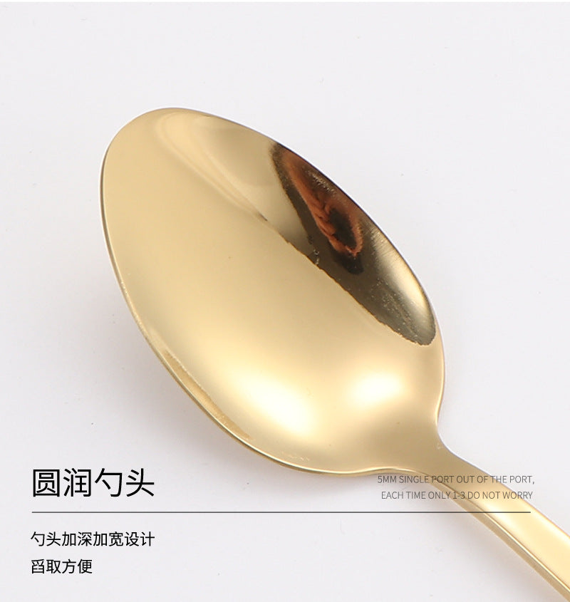 410Stainless Steel Tableware Restaurant Steak Knife Fork Oblique Handle Western Food Knife Fork Spoon6Human Portion24Set - 图片 17