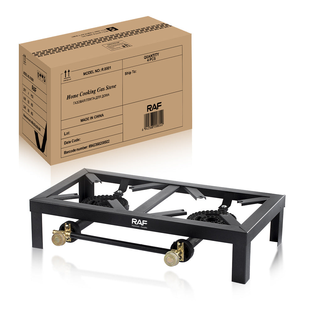 RAF Gas Stove Tabletop Flameout Double Burner Easy-to-Clean Gas Stove Simple Household Liquefied Gas R.8501 - 图片 13