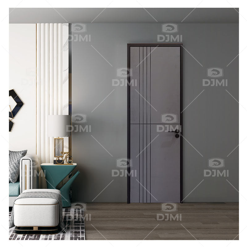 Fashion Design Plain Bedroom Wooden Door for Interior Door Waterproof Aluminum Frame Wood Doors - 图片 4