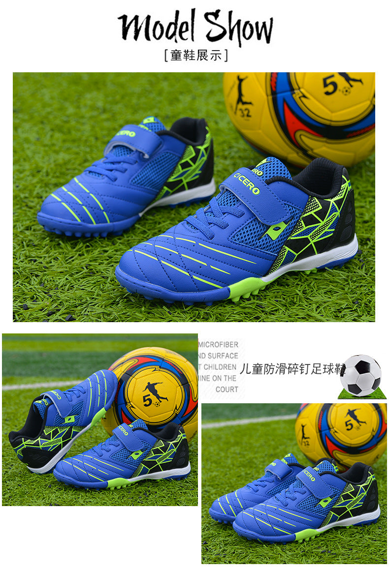 Men's Soccer Shoes TF Velcro Magic Tape Children's Sports Shoes for Primary and Secondary School Students and Teenagers for Sports Competitions and Training - 图片 35