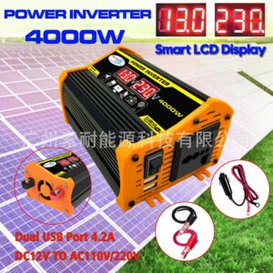 Vehicle Inverter12V Turn110V 220V 300W Voltage Display Outlet power inverter