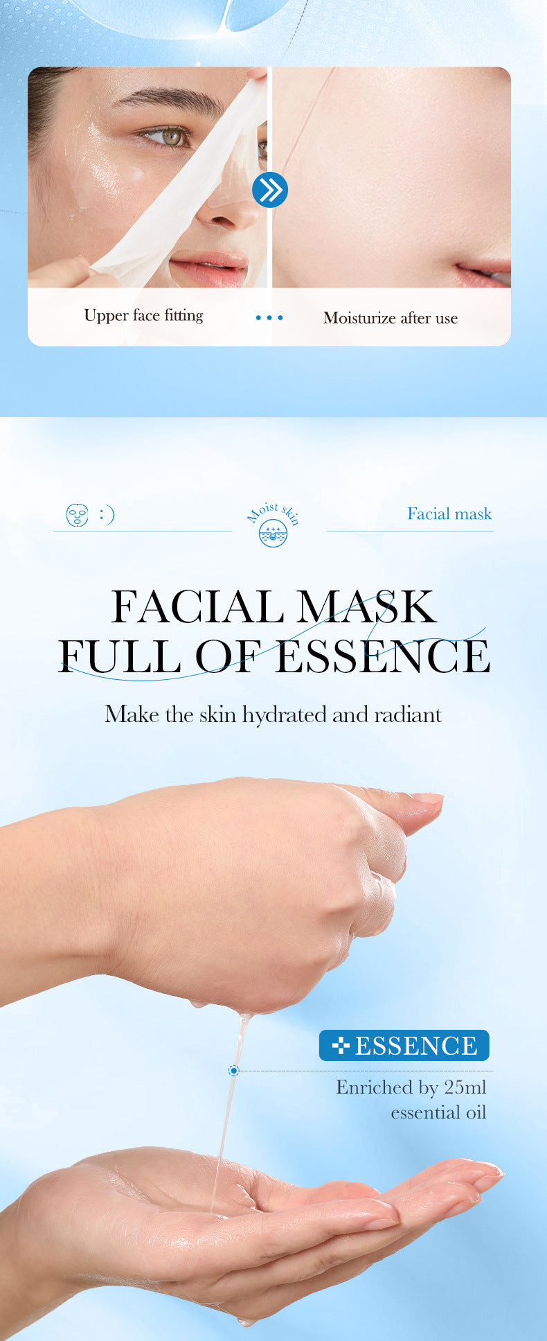 Baby Face Mask25g SADOER Moisturizing, hydrating, skin-smoothing facial mask sheets for cross-border foreign trade wholesale - 图片 38