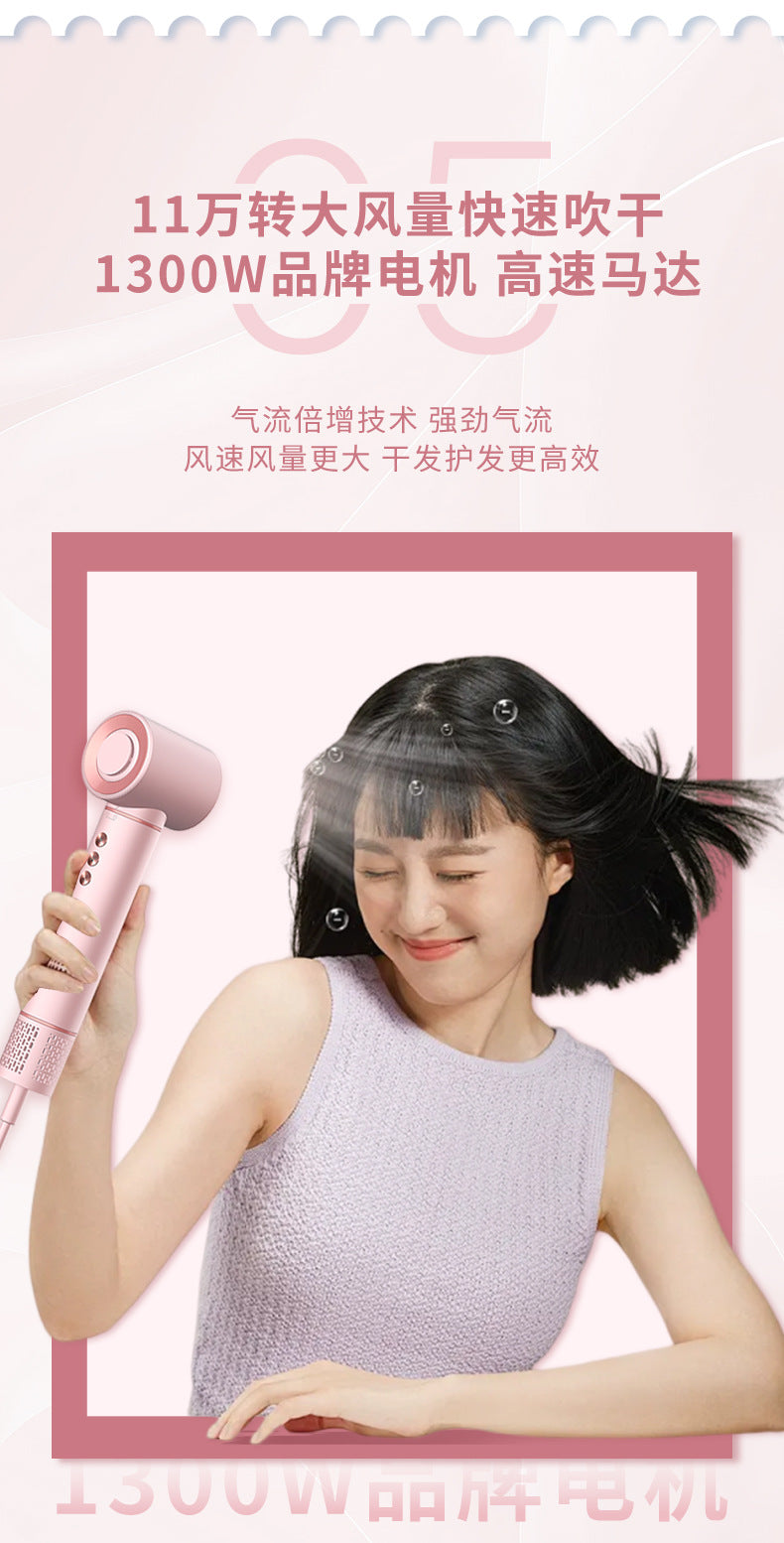 фенHigh-Speed Hair Dryer Strong Wind Power Household Negative Ion Curling Automatic 5-in-1 Hair Dryer Comb - 图片 15