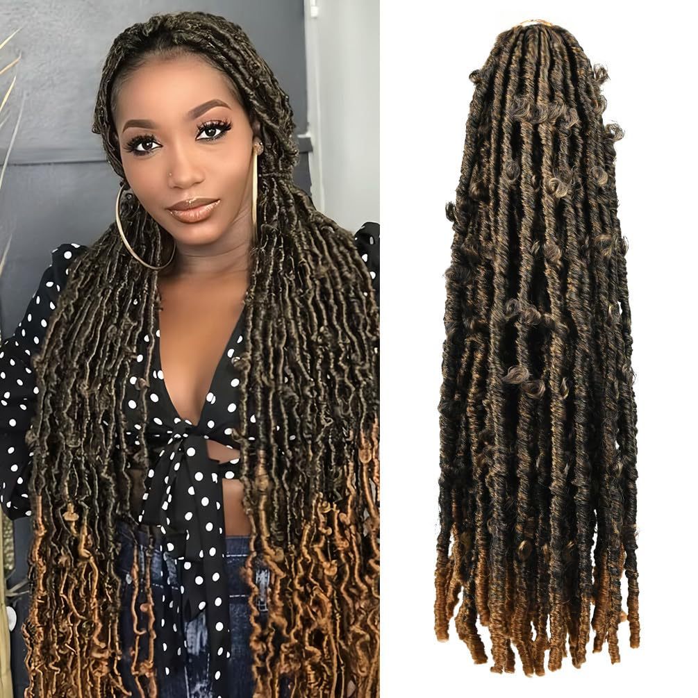 Foreign Trade Dreadlock Crochet Hair Butterfly Locs Crochet Hair Goddess Butterfly Curly Wig - 图片 12