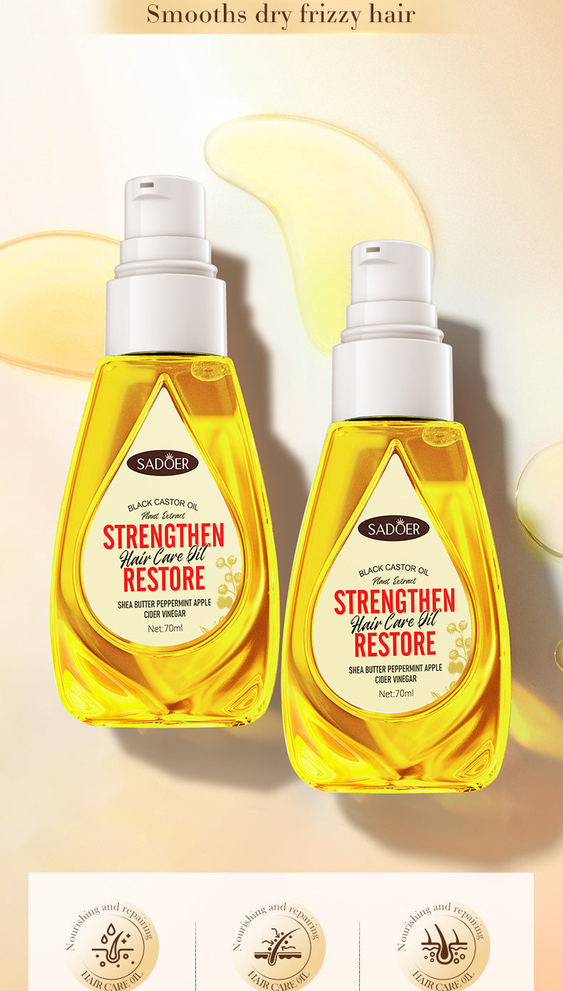 Black Castor Oil Hair Care Essential Oil SADOER Moisturizing and Smooth Hair Conditioner Cross-Border Wholesale - 图片 11