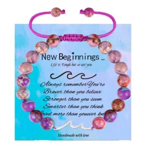 Men's Black Matte Woven Bracelet Stretchable Tiger Eye Emperor Stone Beaded Bracelet Ocean Wave Pendant Woven Bracelet