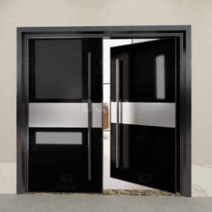 European Luxury House Modern With Long Handle Steel Entrance Door Modern Villa Main Door Front Pivot Doors