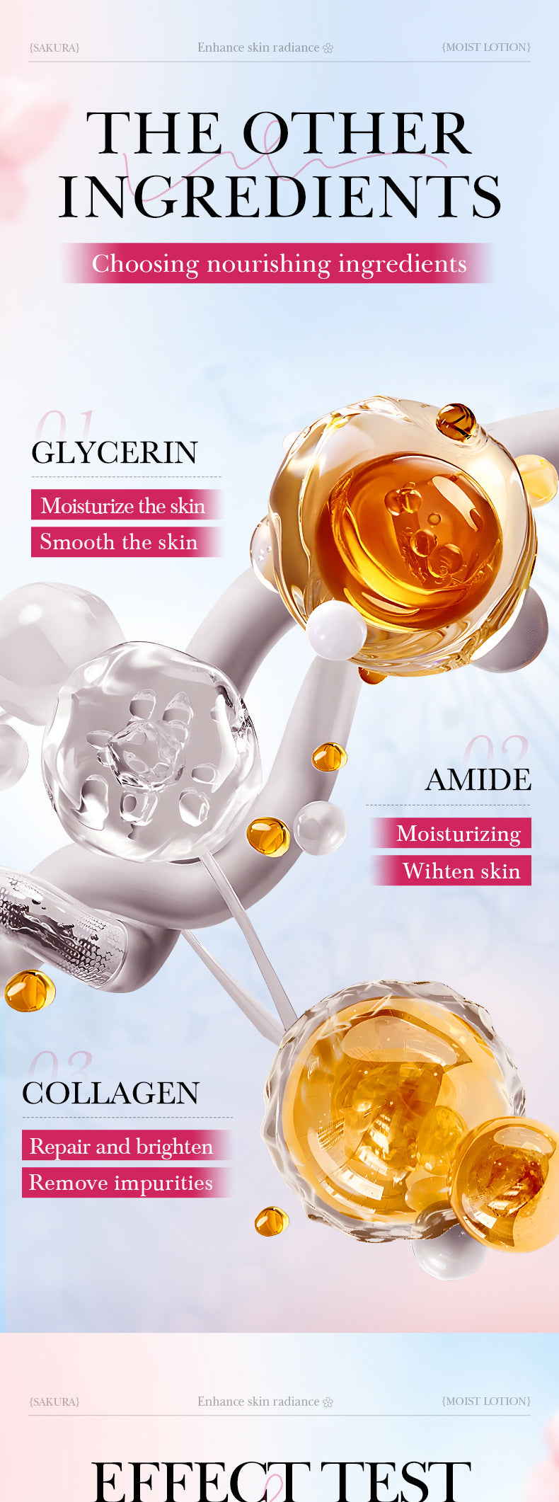 Sakura Collagen Essence SADOER Moisturizing and Nourishing Smear-On Moisturizing Lotion Wholesale - 图片 12