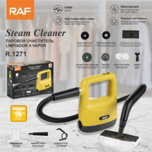 RAF European Standard Handheld Small Portable Vertical High-Temperature Steam Cleaner7Set of Household Steam Cleaning Wipes