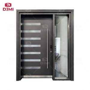 DJMI Modern Exterior Main Gate Door Designs Front Iron Entry Doors Entrance Security Steel Door for House