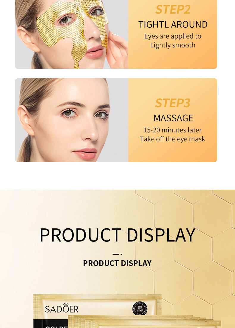 Gold Butterfly Eye Mask SADOER Eyes mask15g Moisturizing and Nourishing Tablets for Cross-Border Wholesale - 图片 21