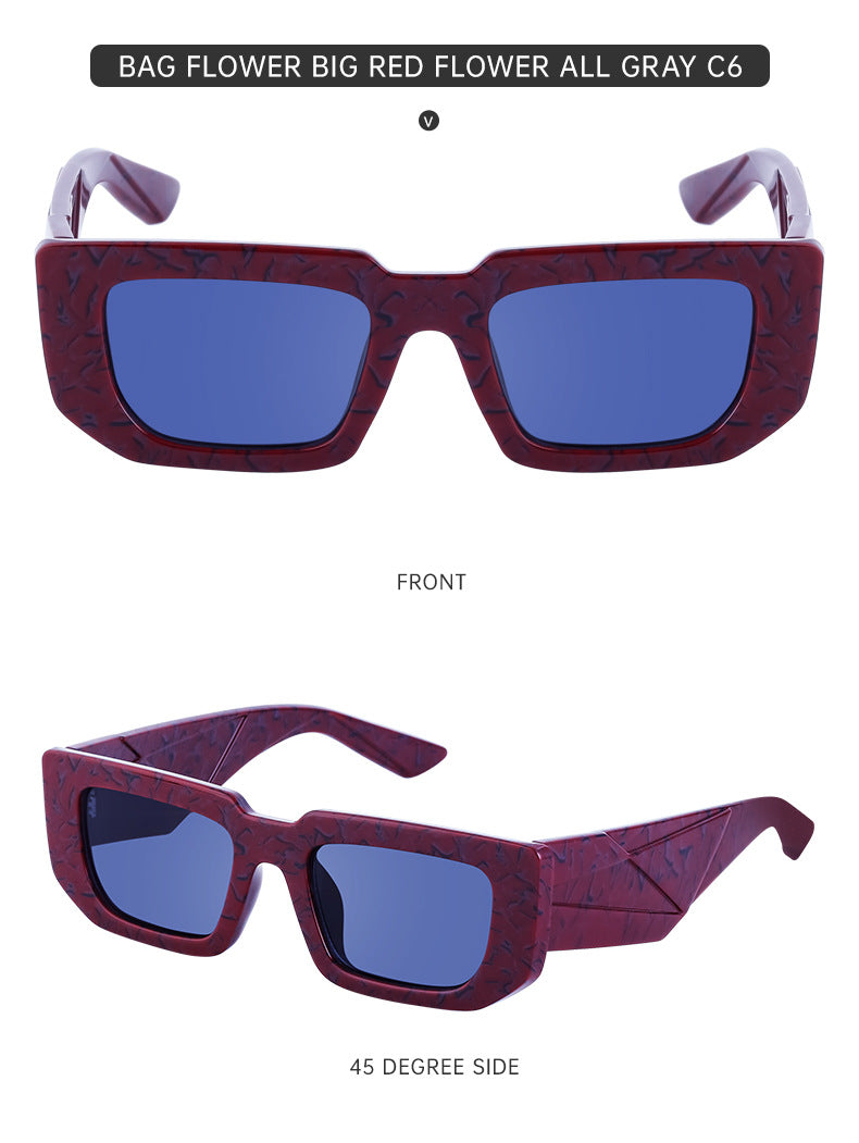 Fashion Small Frame Sunglasses for Women Trendy European and American Wide Leg Square Frame Sunglasses High-end Wholesale sunglasses - 图片 27