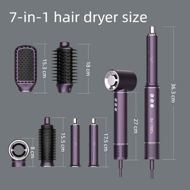 фeH Hair Dryer Household High Power High Speed Hair Dryer Fully Automatic Curling Iron 7-in-1 Negative Ion Hair Dryer - 图片 4
