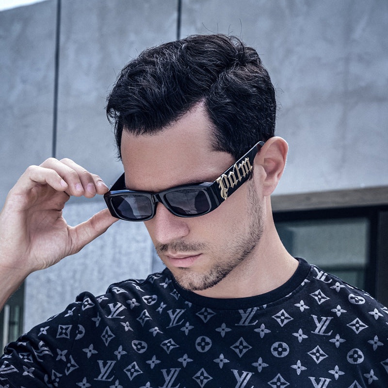 European and American Style Small Frame Sunglasses for Women Wholesale Fashion Wide Leg Sun Protection Sunglasses for Men UV Protection - 图片 5