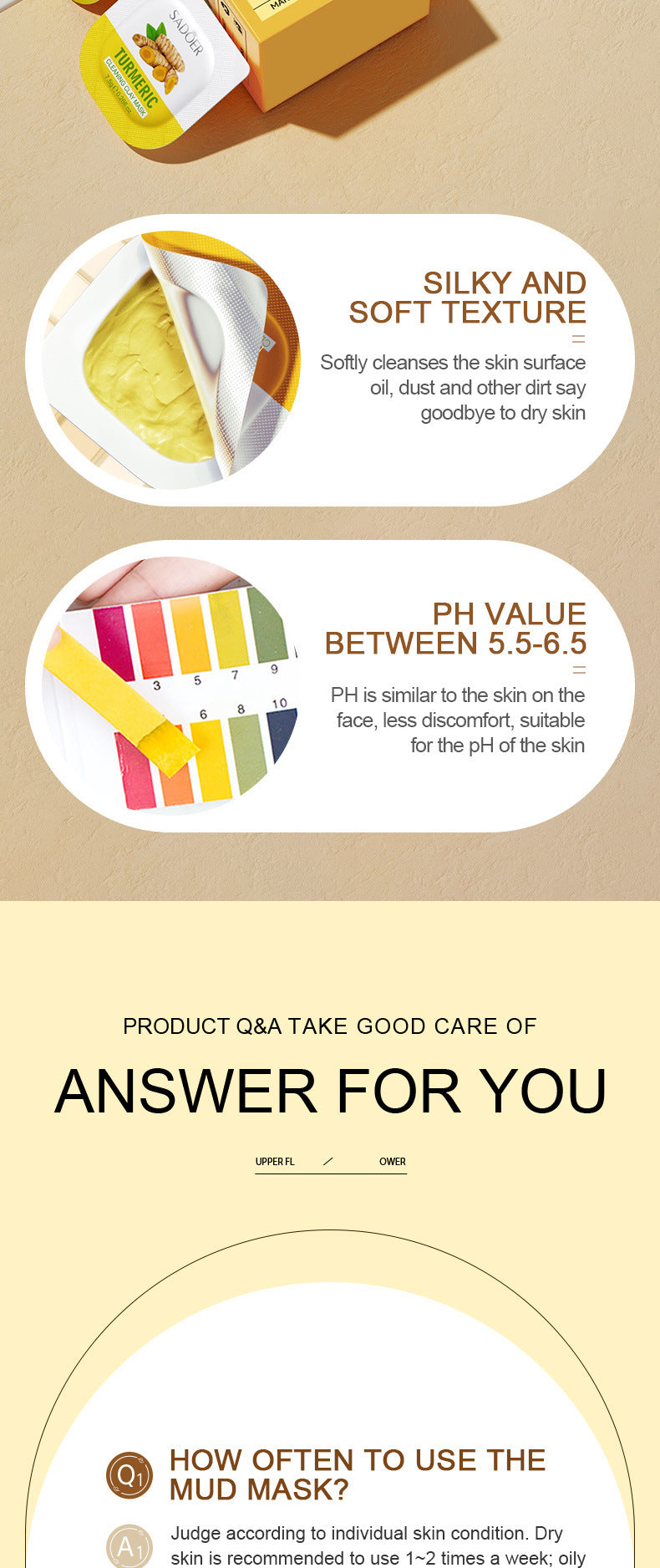 Cleaning Compound Film SADOER Green Tea Turmeric Rose Moisturizing Mask Cross-Border Foreign Trade Wholesale - 图片 12