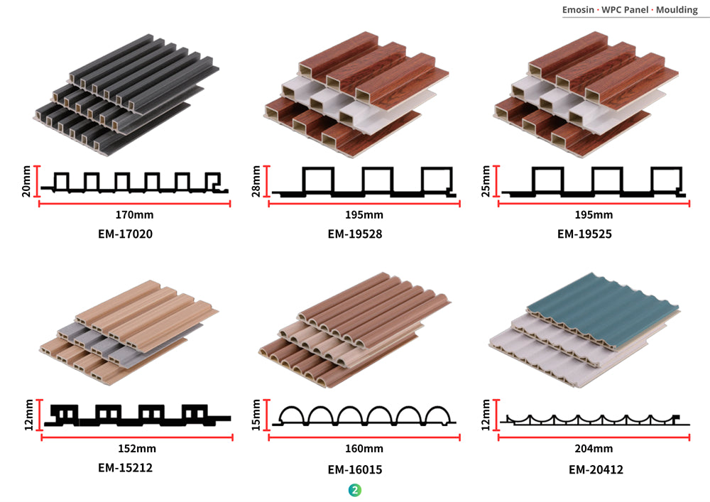 Wood Plastic Composite Exterior Interior Decoration Louver Fluted Indoor Decor Outdoor Wpc Wall Panel - 图片 11