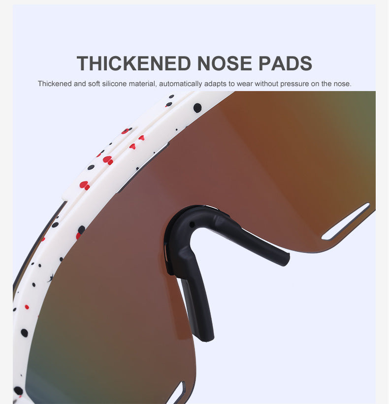 New European and American Style Colorful Outdoor Cycling Windproof Sunglasses for Men and Women Integrated Sports Sun Protection Sunglasses - 图片 16