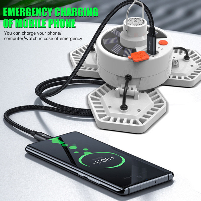 Outdoor LED Tent Light Camping Light with Remote Control Three-Leaf Bulb Emergency Light for Home Power Outage - 图片 13