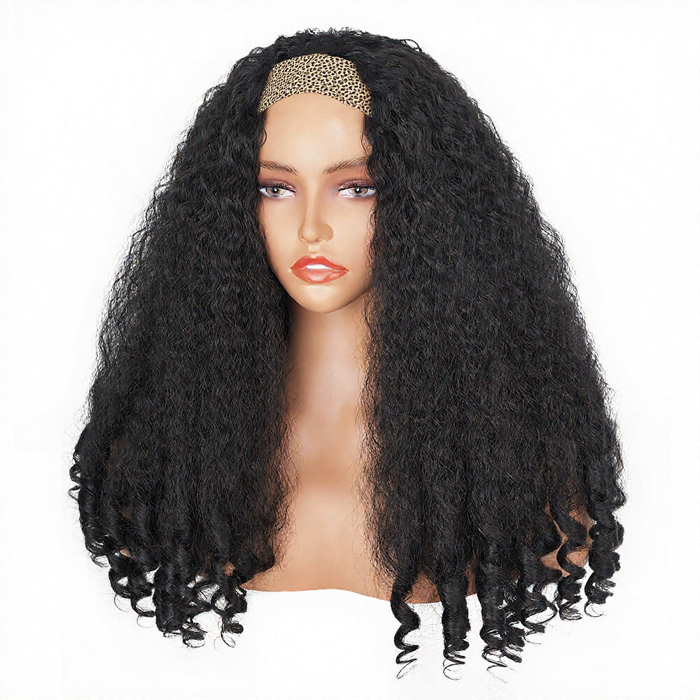 DR2/9T2 Ombre Burgundy V part Afro Wig with Curly End - 图片 30