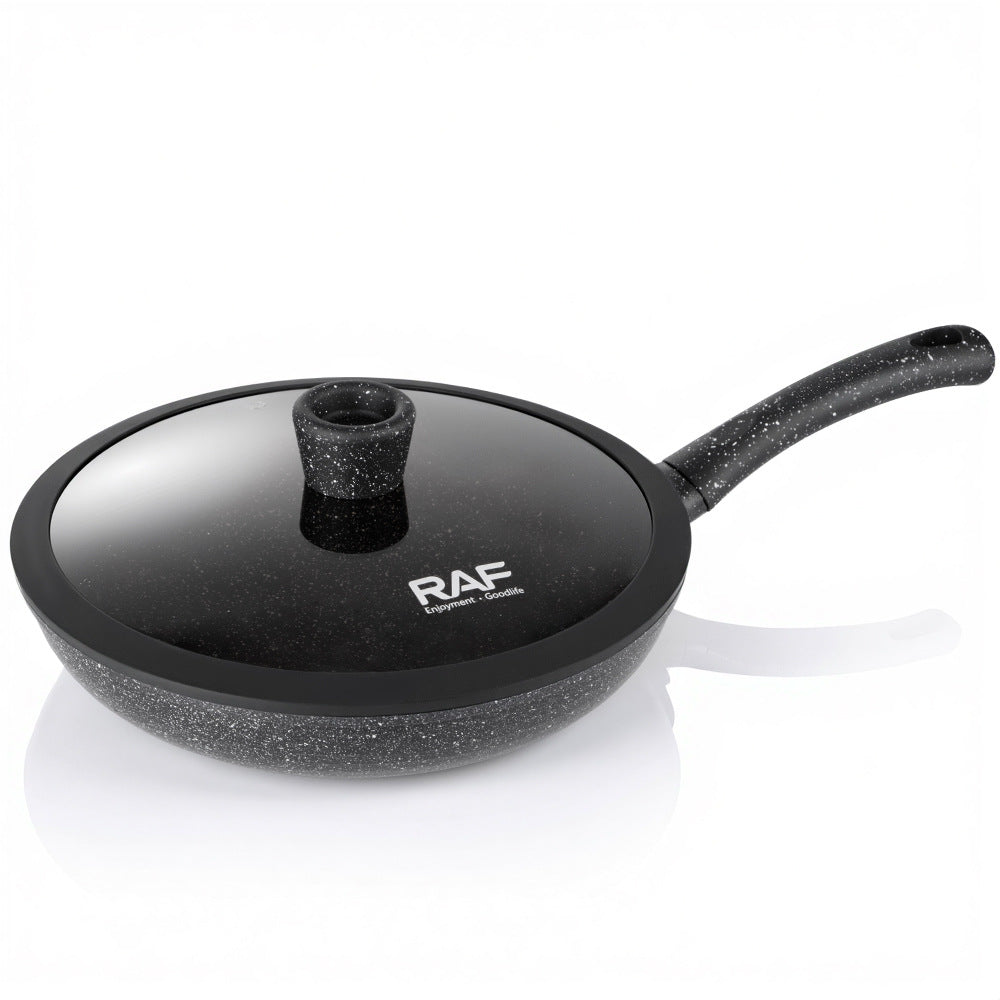 RAF Hot Sale Non-Stick Pan Ceramic Inside and Out Flat Bottom Cooking Pan Universal Stove Cookware Set Ten-Piece Set - 图片 4