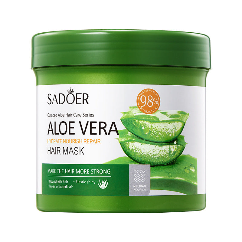 Aloe Vera Hair Mask500gSADOER Moisturizing, smooth and silky hair conditioner cross-border wholesale - 图片 4