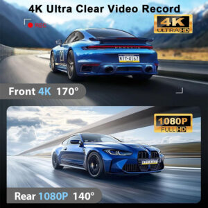 4K Hd V22Dual Lens Dash Cam GPS Mobile Phone APP Interconnection Dual Front and Rear Recording of Reversing Footage