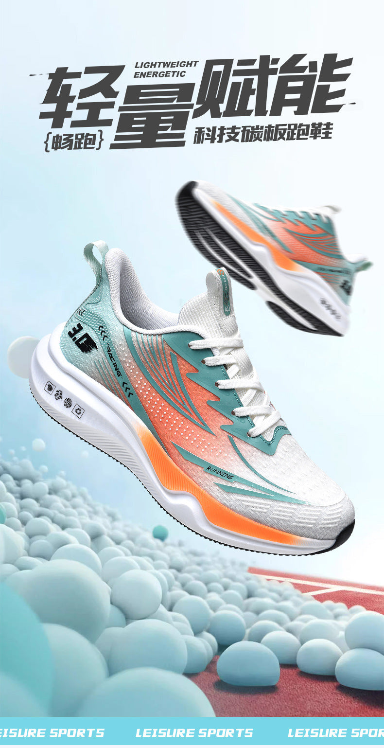 New Summer Lightweight Wear-resistant Men's Running Shoes Carbon Plate Non-slip Sports Shoes Casual Fashion Shoes - 图片 8