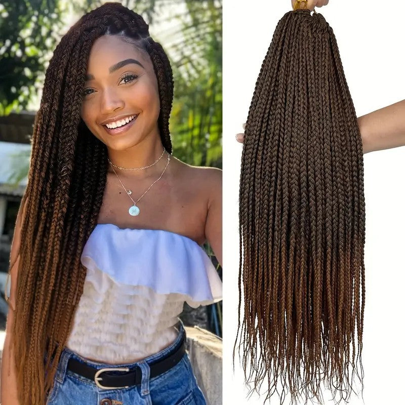 Cross-border Crochet Three-strand Braid Three strand braided synthetic hair extens - 图片 15