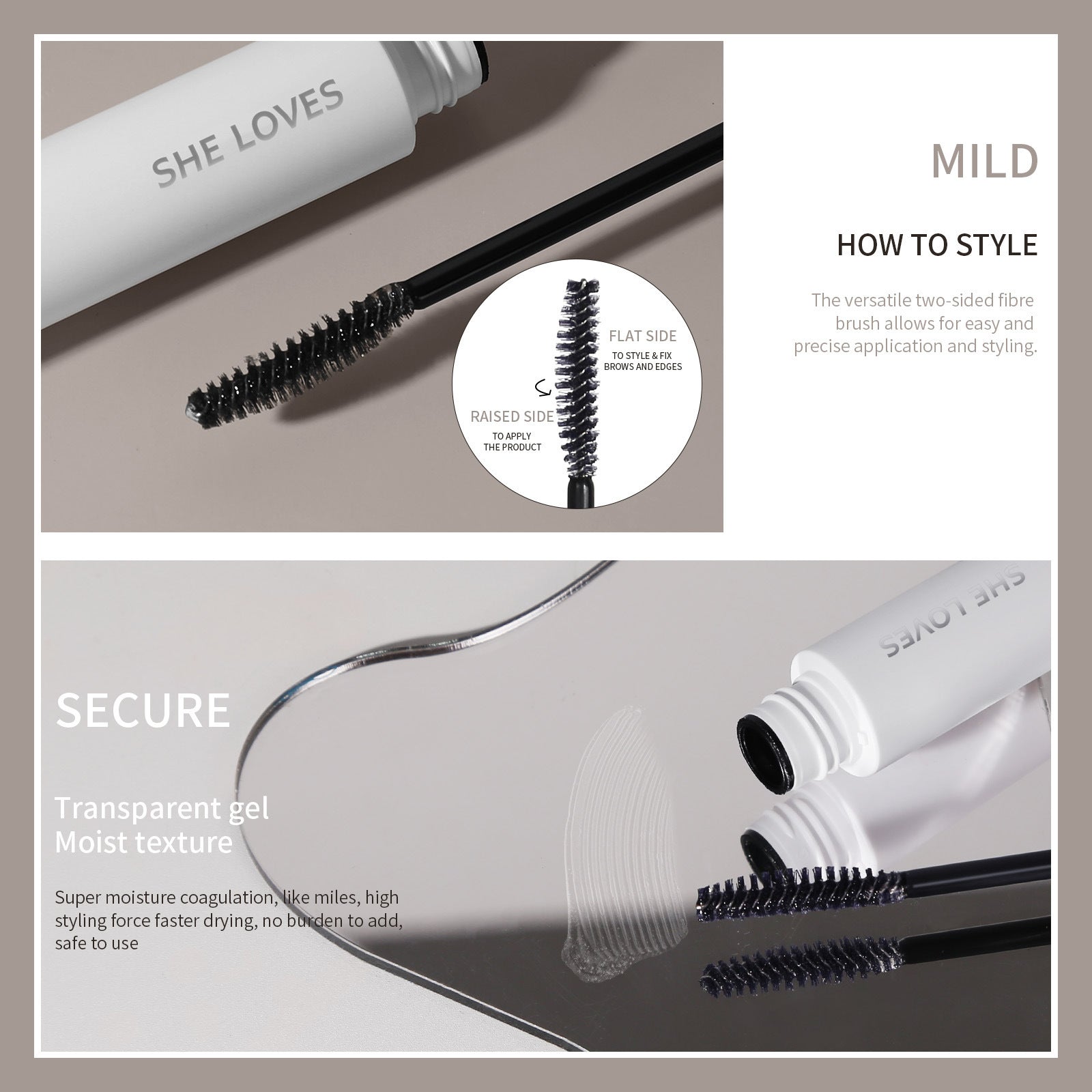 Eyebrow Hair Styling Stick brows & hair styling Silicone-free Alcohol Quick-Dry Long-Lasting Setting - 图片 20