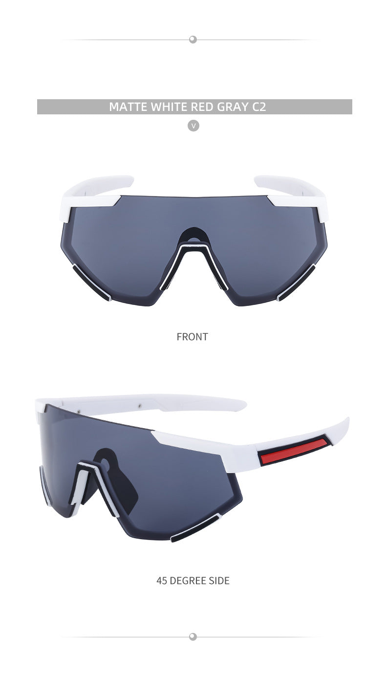 New Cycling Goggles for Women, UV Protection, One-Piece Large Frame Sunglasses, Outdoor Sports Colorful Integrated Sunglasses - 图片 28