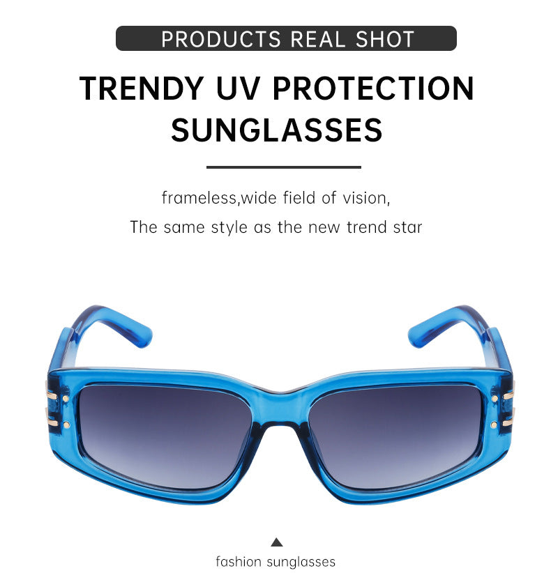 Fashion Square Frame Sunglasses for Women, Sun Protection, High-End European and American Style Small Frame Glasses Wholesale sunglasses Sunglasses - 图片 20