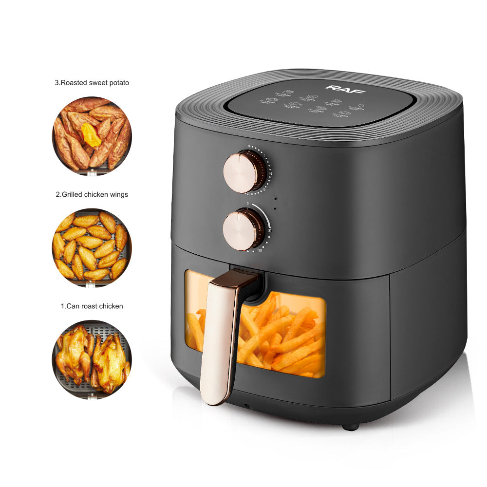 RAF European style air fryer for home use with large capacity Multifunctional Smart French Fries Visual Air Fryer 7.2L - 图片 15