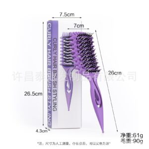 Cross-Border Z Hollow Design Comb Bounce Curl Comb Curly Hair Big Wave Curl Definition Styling Comb Massage Comb Pointed Tail Comb