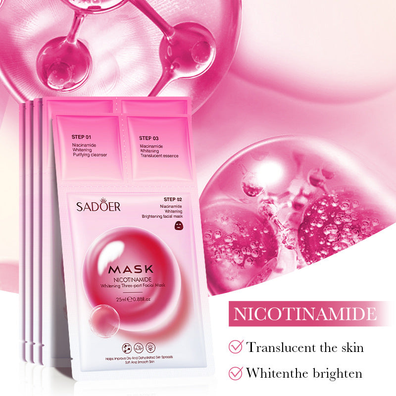 Trilogy Mask SADOER Hyaluronic Acid Firming Acne Removal Hydrating Beauty Mask Cross-Border Wholesale - 图片 3