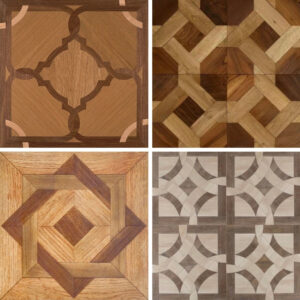 14mm Engineered Square Oak Parquet Wood Flooring | Custom Decorative Hardwood Tiles for Outdoor Interior Use-Waterproof