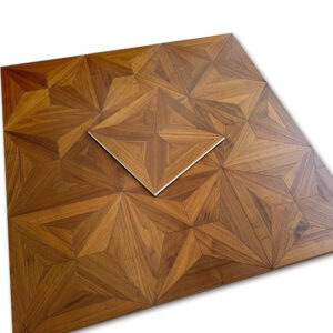 Custom Thick Square Teak Engineered Parquet Flooring | Waterproof Anti-Slip Exterior Living Room Use Customizable Decorative