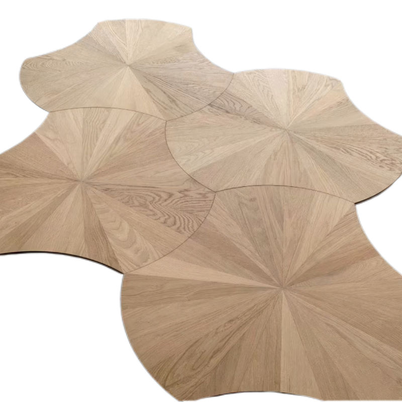 Custom 15mm Solid Wood Oak Lotus Pattern Waterproof Anti-Slip Decorative Laminate Flooring | Premium Engineered Exterior - 图片 4