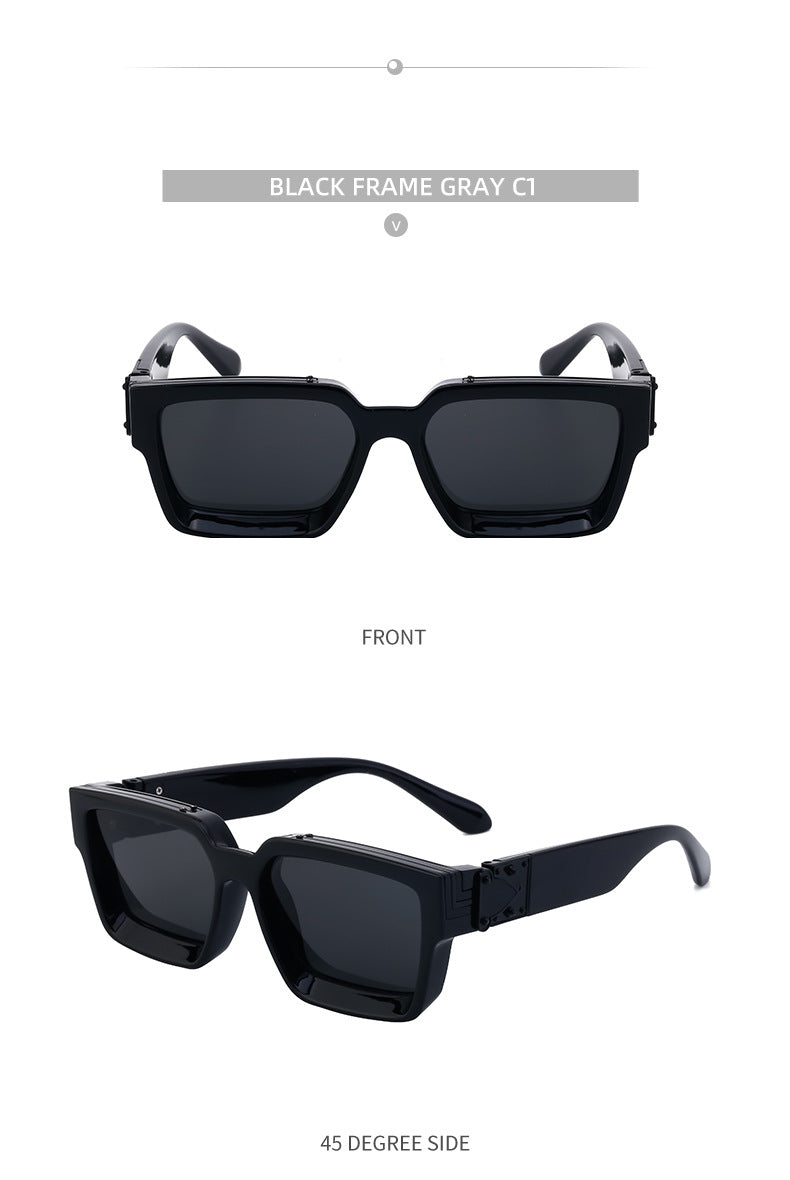 0k Billionaire Style Sunglasses Men Fashion Internet Celebrity Sunglasses Women High-end Glasses Square Frame Sunglasses - 图片 33