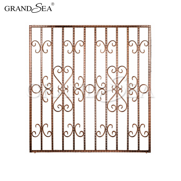 French Wrought Iron Modern Security House Window Grill Security bar - 图片 3