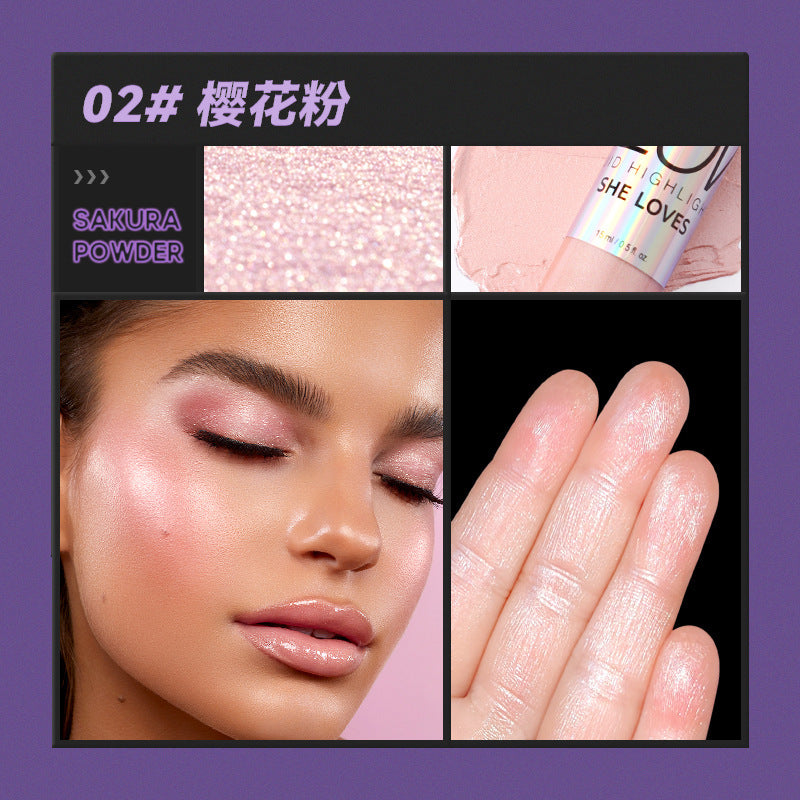 SHELOVES Highlight Liquid Contour Shadow Nose Shadow Diamond Brightening Liquid Face Body Highlight - 图片 6