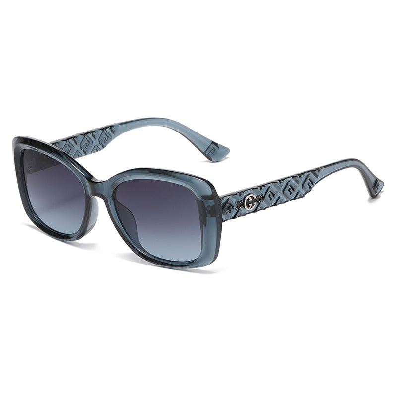 2025New European and American Fashion Large Frame Cat Eye Sunglasses for Women High-end Sun Protection Sunglasses for Women Trendy sunglasses - 图片 7