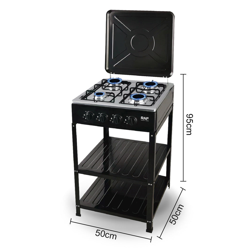 RAF European Standard Full Cover Low Energy Liquefied Gas Tabletop Flameout Protection Glass Rotating Fire Gas Four Burner Panel - 图片 8