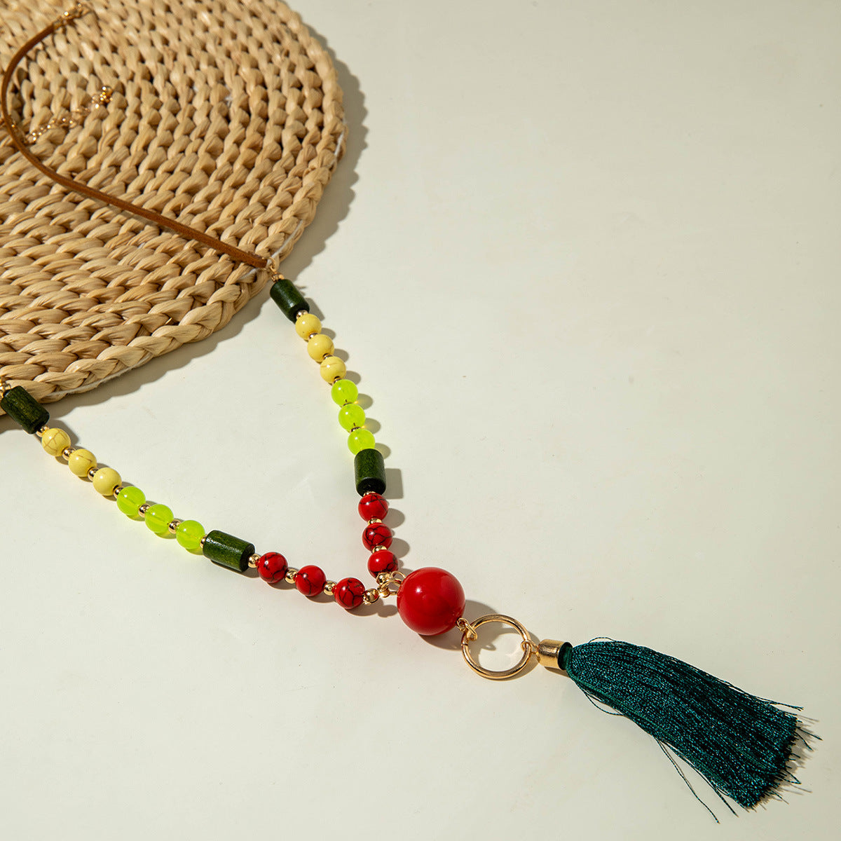 European and American Retro Turquoise Pendant Sweater Chain Design Heart-shaped Women's Autumn Winter Long Tassel Y Type Necklace - 图片 15