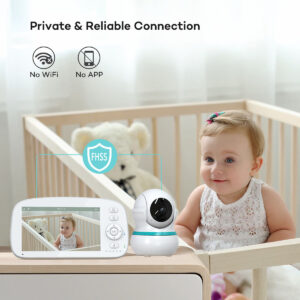 2025New360Shaking Head5Inch854p Baby Monitor Smart Baby Monitor Care